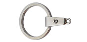 K-01, Кольцо для ключей с камнем 30x45 мм, "серебро", 10шт